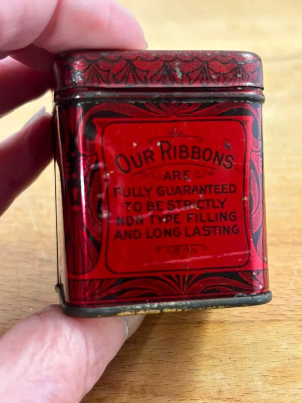 Antique Moon-Hopkins Billing Machine Ribbon Tin | c.1910s St. Louis Office Adver - Picture 3 of 8
